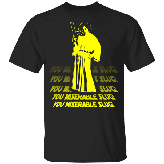 ArtichokeUSA Custom Design. You Miserable Slug. Carrie Fisher Tribute. Star Wars / Blues Brothers Fan Art. Parody. Youth 5.3 oz 100% Cotton T-Shirt