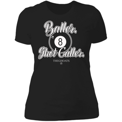 The GHOATS Custom Design #2. Baller. Shot Caller. Ladies' Boyfriend T-Shirt