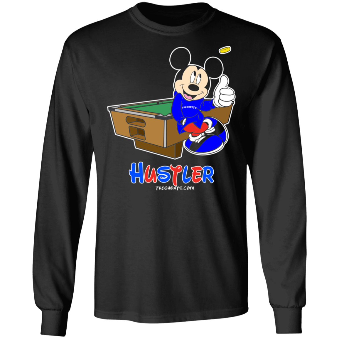The GHOATS Custom Design. #18 Hustler Fan Art. Long Sleeve Cotton T-Shirt