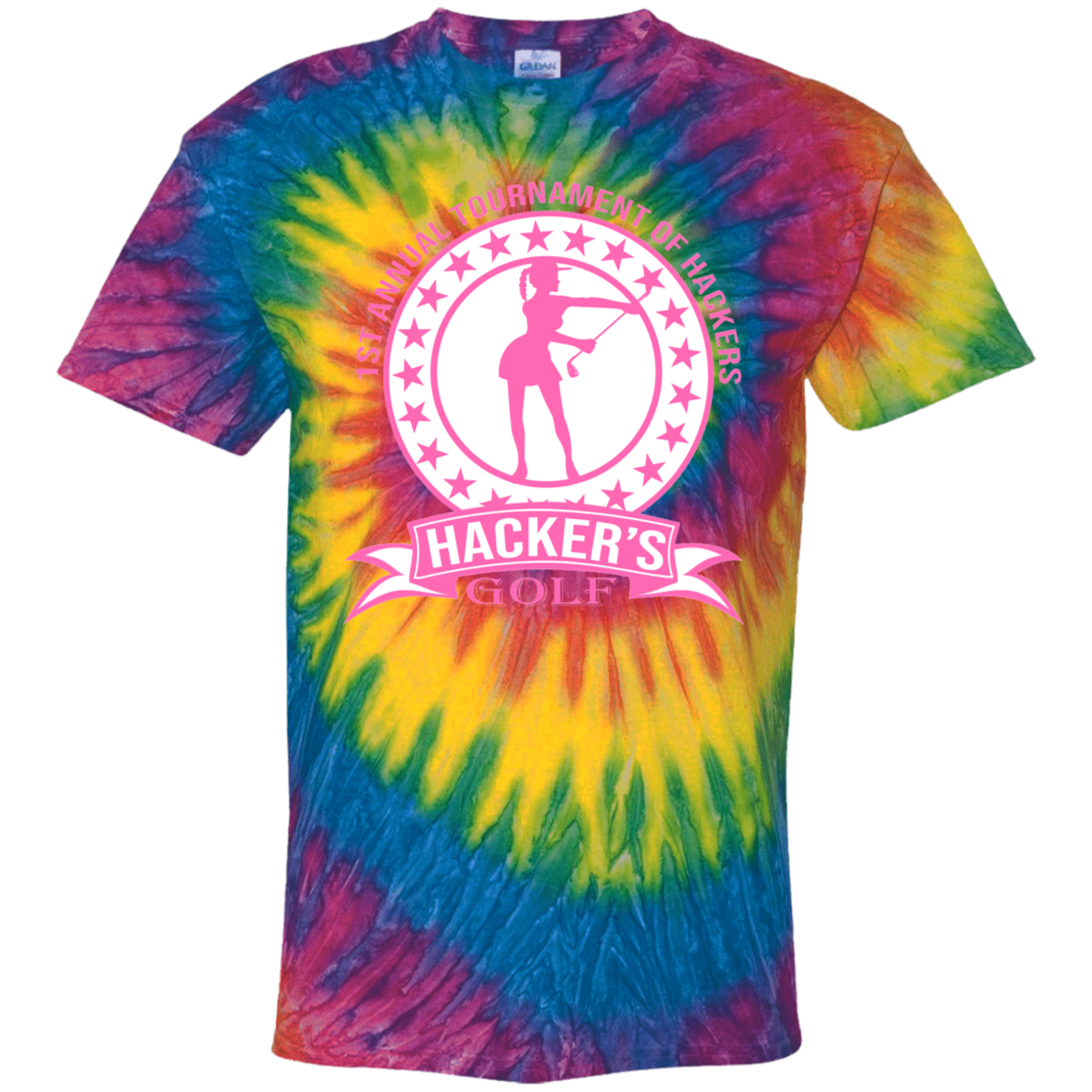 ZZZ#20 OPG Custom Design. 1st Annual Hackers Golf Tournament. Ladies Edition. Youth Tie Dye T-Shirt