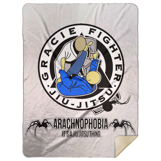 Artichoke Fight Gear Custom Design #1. Arachnophobia. It's A Jiu Jitsu Thing. Spider Guard. BJJ. Premium Mink Sherpa Blanket 60x80