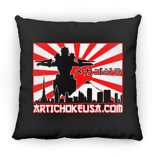 ArtichokeUSA Custom Design. Fan Art Mechagodzilla/Godzilla. Large Square Pillow