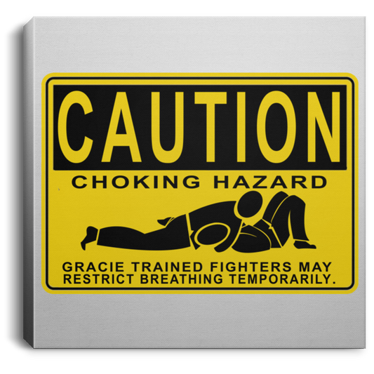 Artichoke Fight Gear Custom Design #3. Gracie Jiu Jitsu Choking Hazard Parody. BJJ. Square Canvas .75in Frame