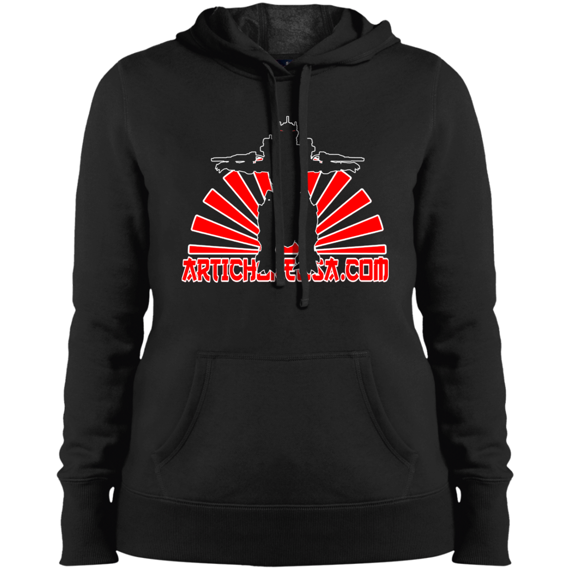 ArtichokeUSA Custom Design. Fan Art Mechagodzilla/Godzilla. Ladies' Pullover Hooded Sweatshirt