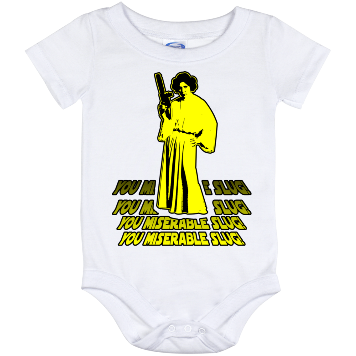 ArtichokeUSA Custom Design. You Miserable Slug. Carrie Fisher Tribute. Star Wars / Blues Brothers Fan Art. Parody. Baby Onesie 12 Month