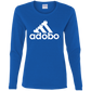 ArtichokeUSA Custom Design. Adobo. Adidas Parody. Ladies' Cotton LS T-Shirt
