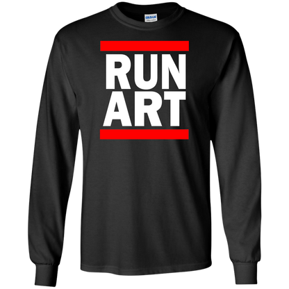 ArtichokeUSA Custom Design. RUN ART.  RUN DMC Parody. Youth LS T-Shirt
