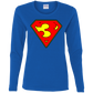 The GHOATS Custom Design. #38 Super 3. APA League. Ladies' Cotton LS T-Shirt