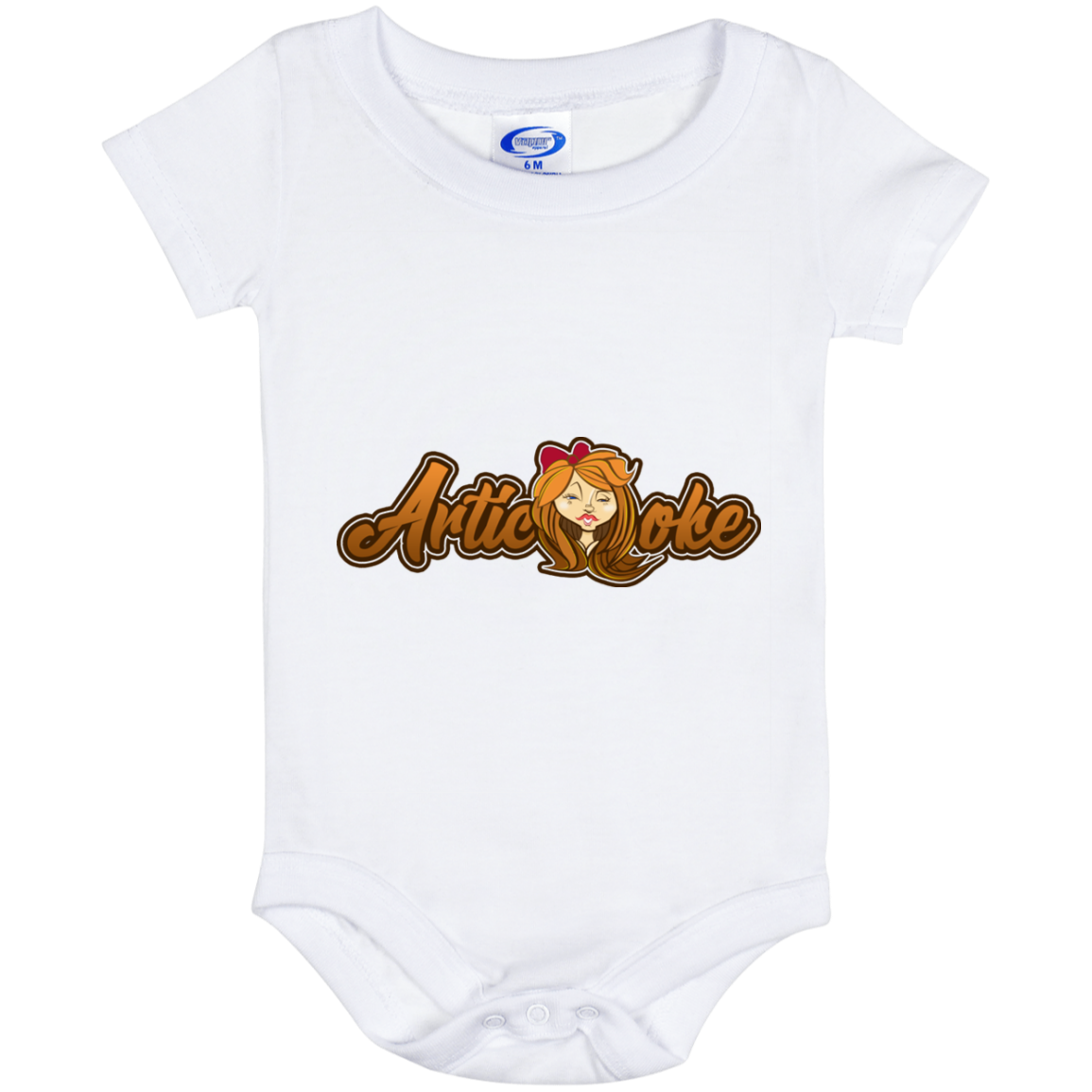ZZ#21 Characters and Fonts. Aubrey. A show case of my characters and font styles. Baby Onesie 6 Month