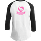 ArtichokeUSA Custom Design. Ruffing the Passer. Labrador Edition. Female Version. 3/4 Raglan Sleeve Shirt