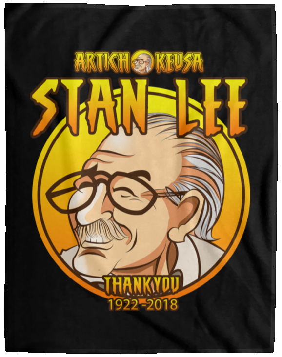 ArtichokeUSA Character and Font design. Stan Lee Thank You Fan Art. Let's Create Your Own Design Today. Fleece Blanket - 60x80