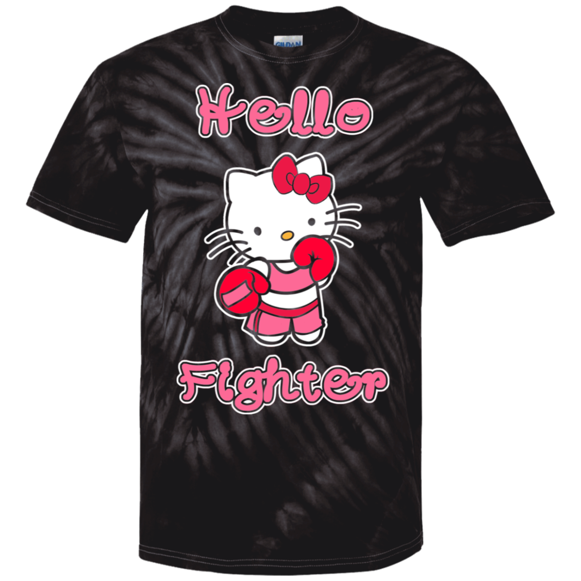 Artichoke Fight Gear Custom Design #11. Hello Fighter. 100% Cotton Tie Dye T-Shirt
