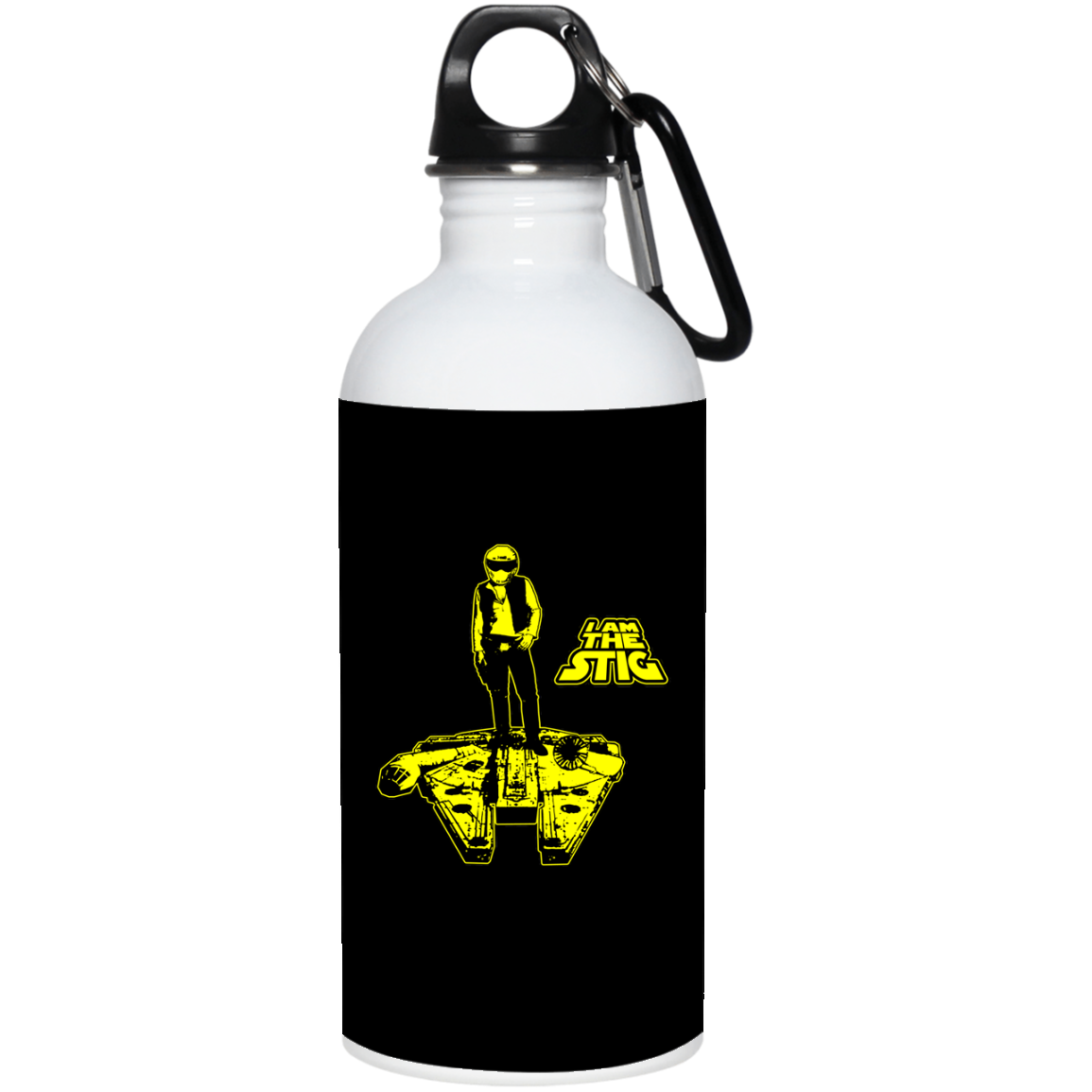 ArtichokeUSA Custom Design #39. Solo Stig - Stig/Star Wars Parody. TV Music Movies. 20 oz. Stainless Steel Water Bottle