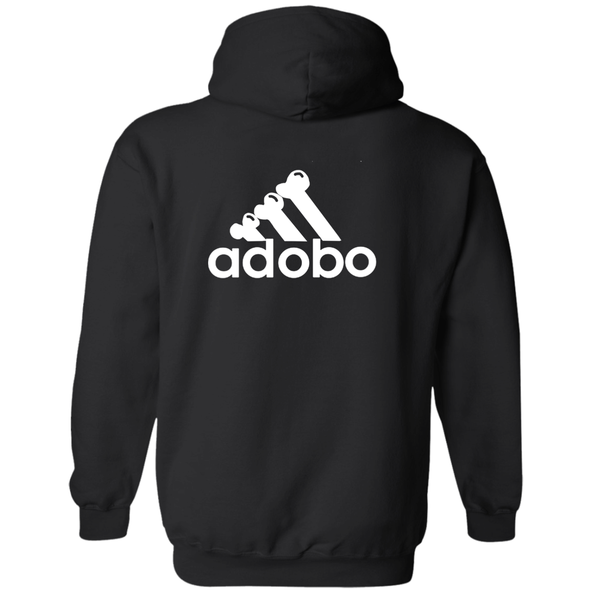 ArtichokeUSA Custom Design. Adobo. Adidas Parody. Zip Up Hooded Sweatshirt