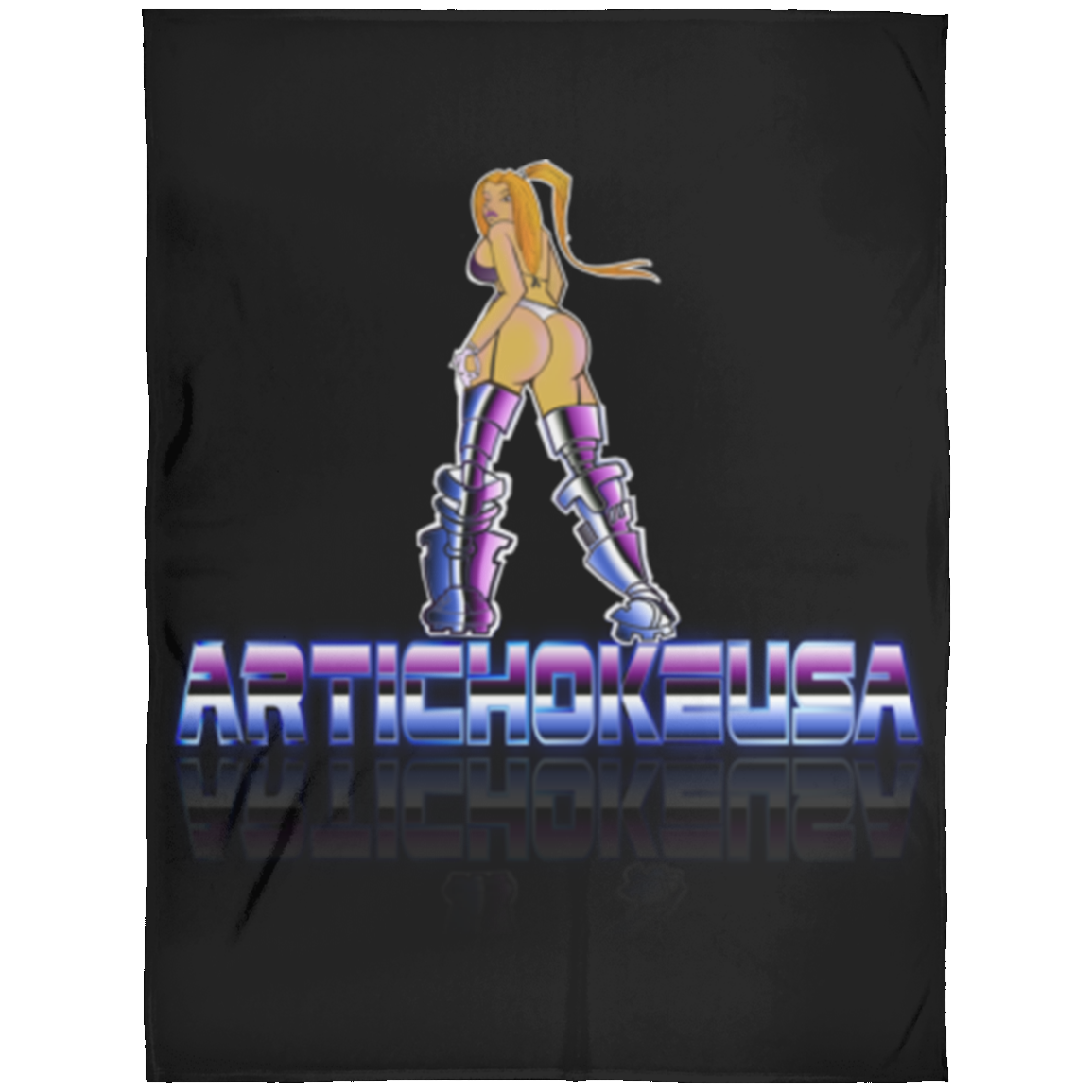 ArtichokeUSA Character and Font design. Let's Create Your Own Team Design Today. Dama de Croma. Arctic Fleece Blanket 60x80