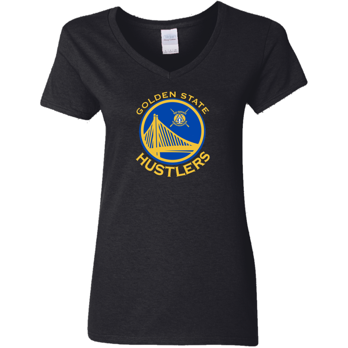 The GHOATS Custom Design. #12 GOLDEN STATE HUSTLERS.	Ladies' Basic V-Neck T-Shirt