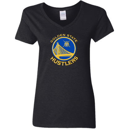 The GHOATS Custom Design. #12 GOLDEN STATE HUSTLERS.	Ladies' Basic V-Neck T-Shirt