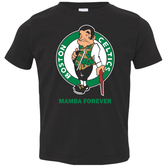 ArtichokeUSA Custom Design. RIP Kobe. Mamba Forever. Celtics / Lakers Fan Art Tribute. Toddler Jersey T-Shirt