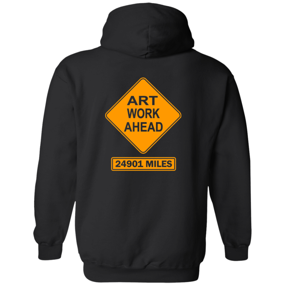 ArtichokeUSA Custom Design. Art Work Ahead. 24,901 Miles (Miles Around the Earth). Zip Up Hooded Sweatshirt