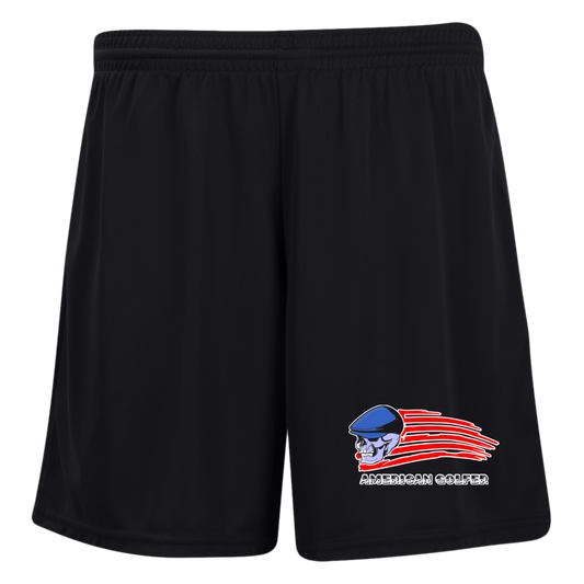 OPG Custom Design #12. Golf America. Male Edition. Ladies' Moisture-Wicking 7 inch Inseam Training Shorts