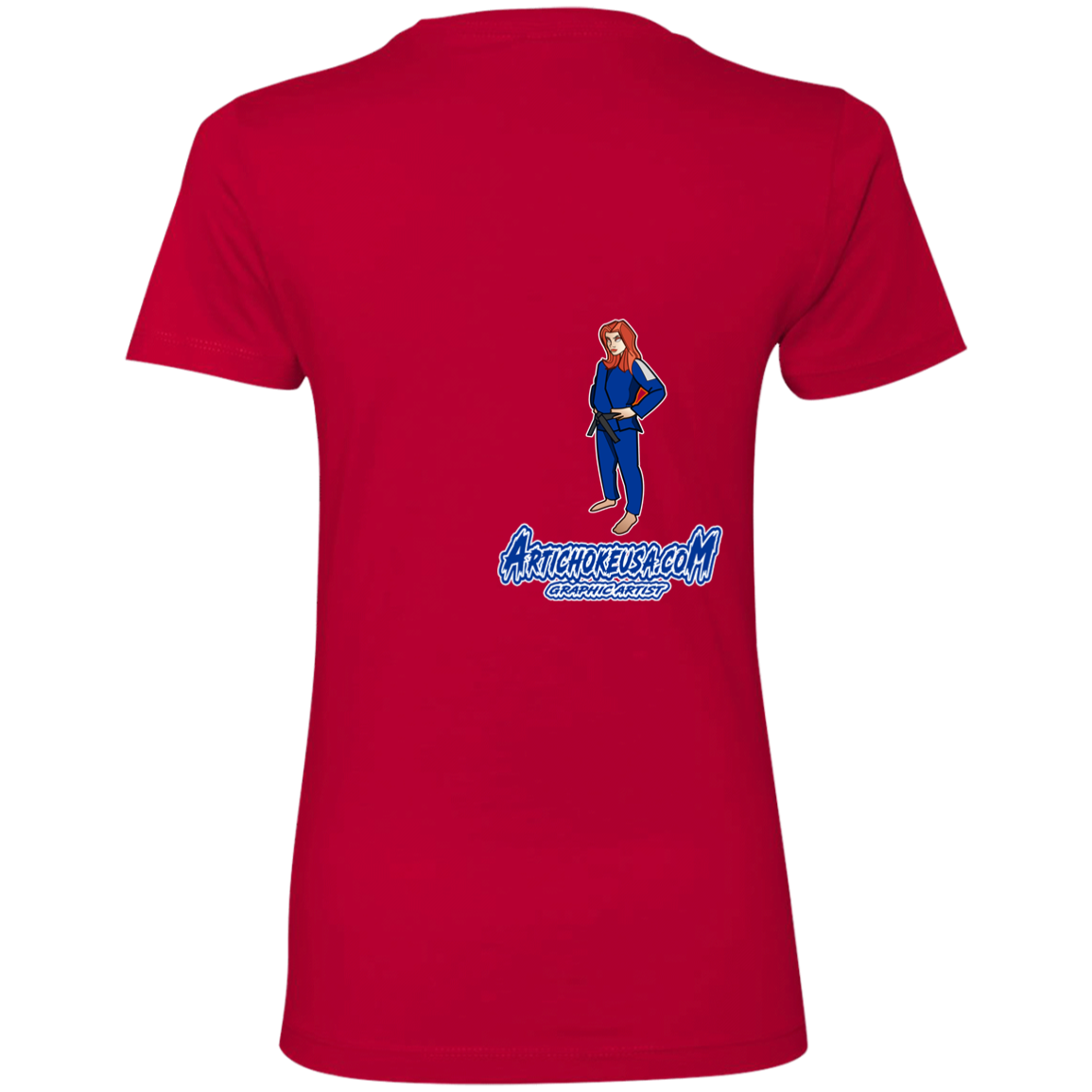 ArtichokeUSA Character and Font design. Let's Create Your Own Team Design Today. Amber. Ladies' Boyfriend T-Shirt