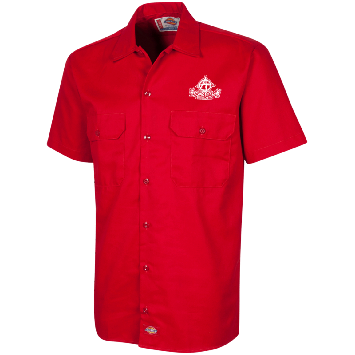Embroidered Men's Short Sleeve Workshirt