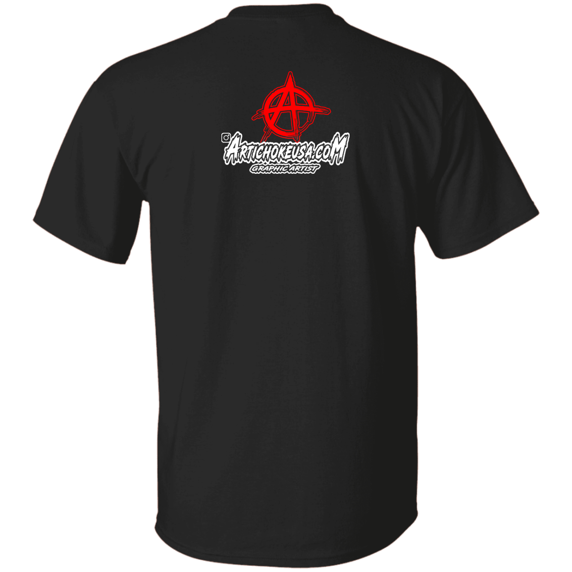 ArtichokeUSA Custom Design. RUN ART.  RUN DMC Parody. 5.3 oz. T-Shirt