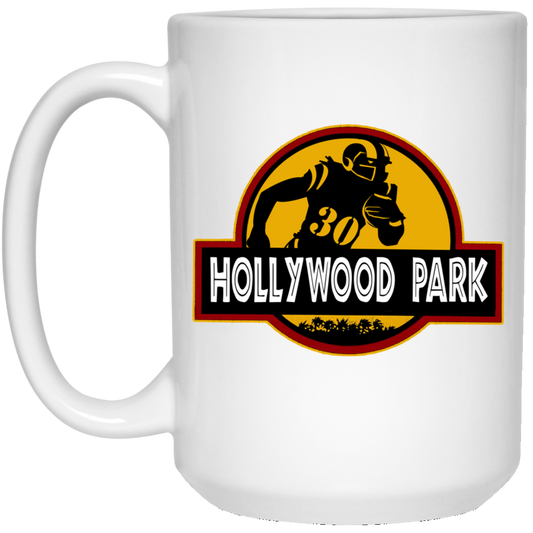 ArtichokeUSA Custom Design. LA Ram's Todd Gurley Jurassic Park Fan Art / Parody. 15 oz. White Mug