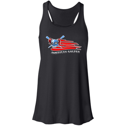 OPG Custom Design #12. American Golfer. Female Edition. Flowy Racerback Tank