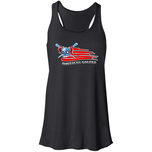 OPG Custom Design #12. American Golfer. Female Edition. Flowy Racerback Tank