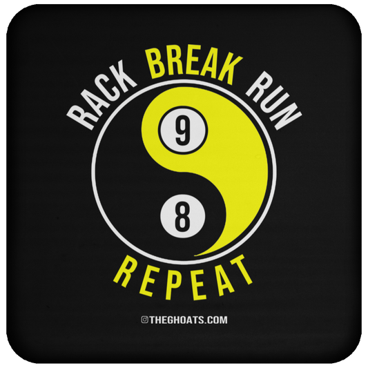 The GHOATS Custom Design #7. Rack Break Run Repeat. Ying Yang. Coaster