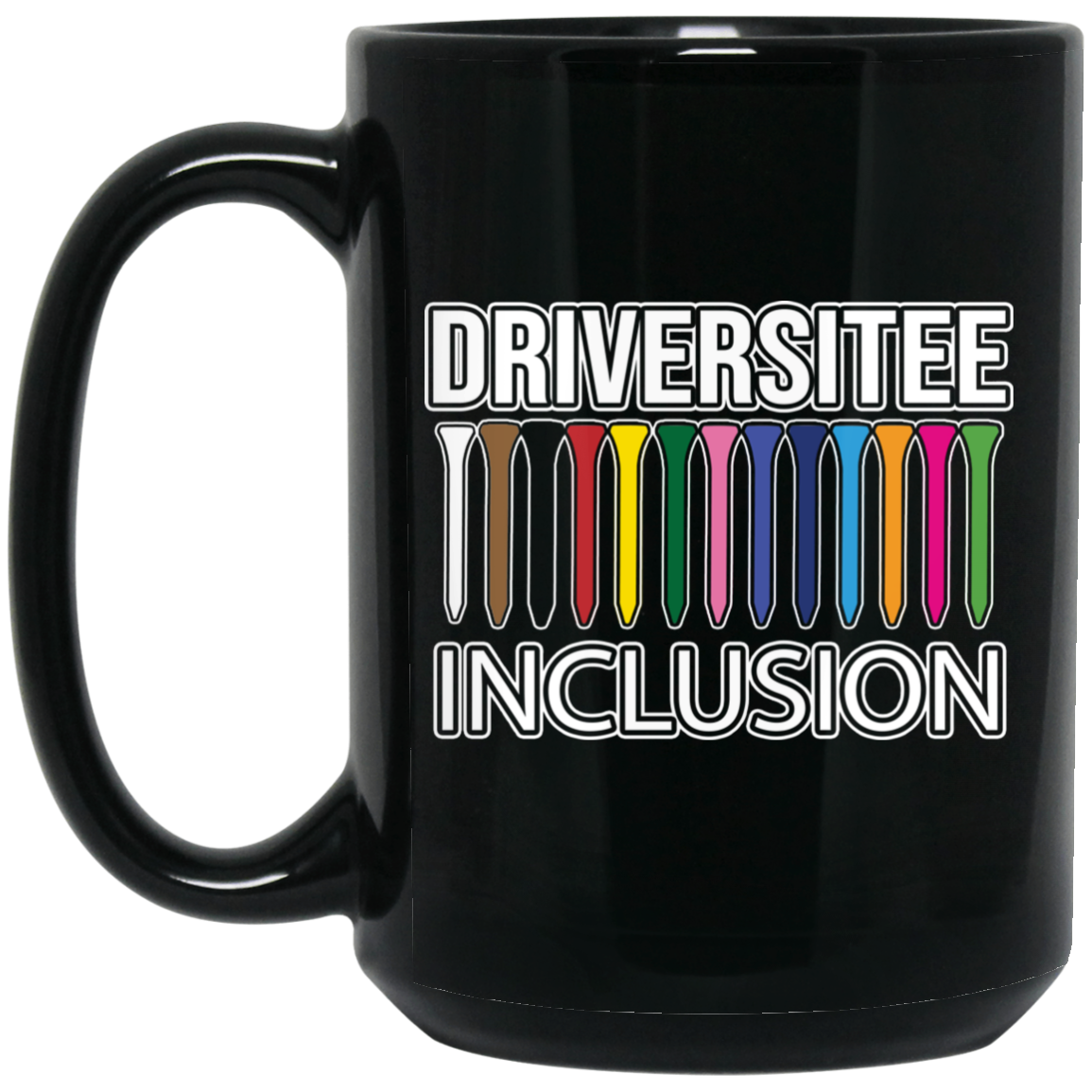 ZZZ#06 OPG Custom Design. DRIVER-SITEE & INCLUSION. 15 oz. Black Mug