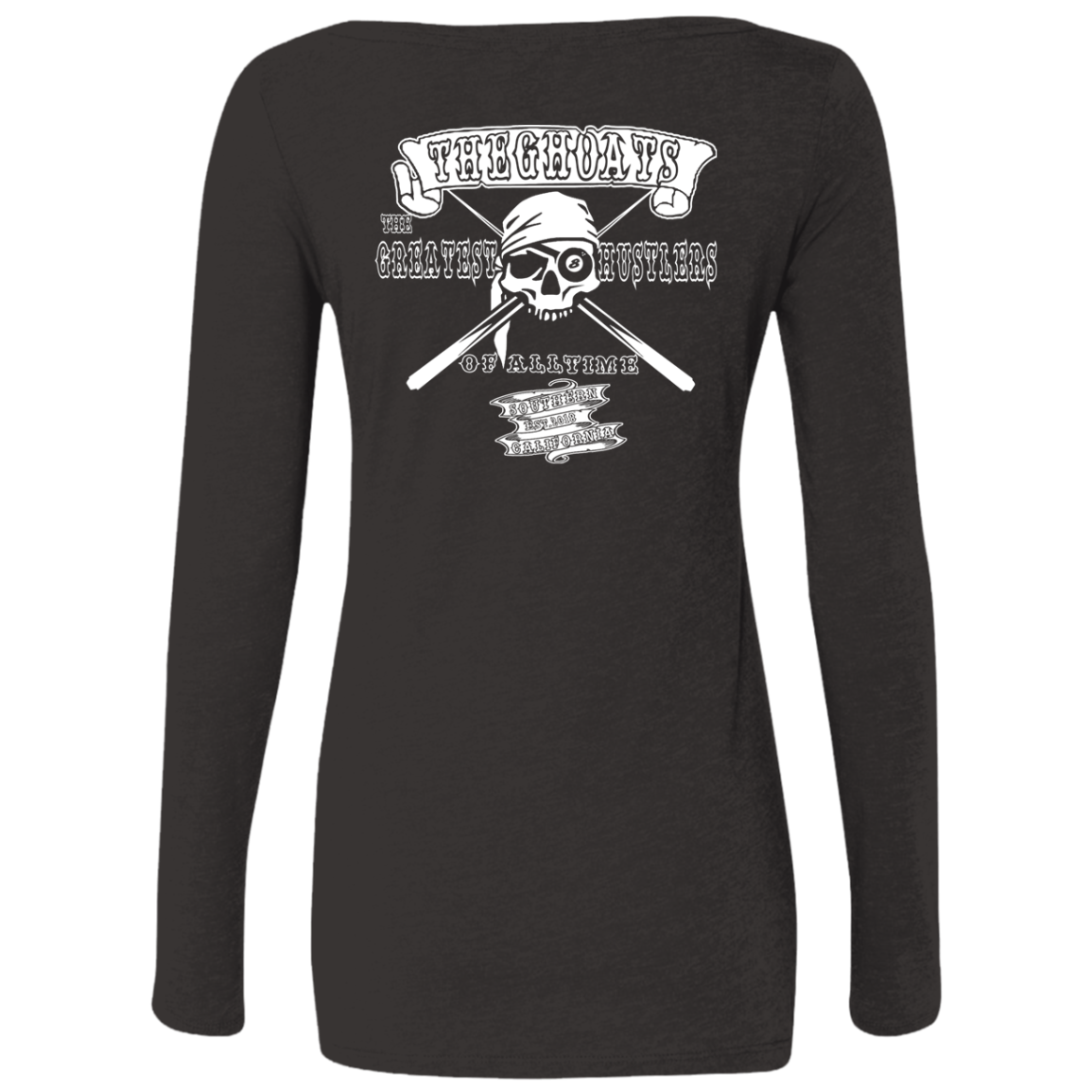 The GHOATS Custom Design. #4 Motorcycle Club Style. Ver 2/2. Ladies' Triblend LS Scoop