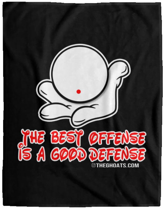 The GHOATS Custom Design. #5 The Best Offense is a Good Defense. Fleece Blanket - 60x80