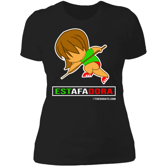 The GHOATS Custom Design. #30 Estafadora. (Spanish translation for Female Hustler). Ladies' Boyfriend T-Shirt