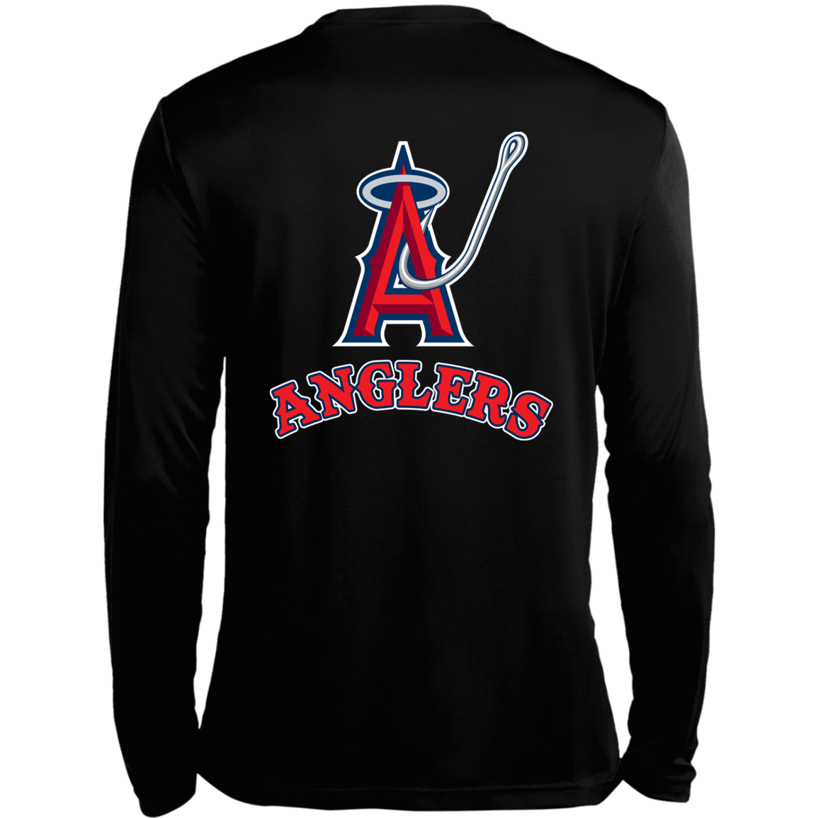 ArtichokeUSA Custom Design. Anglers. Southern California Sports Fishing. Los Angeles Angels Parody. Long Sleeve Moisture-Wicking Tee