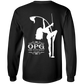 OPG Custom Design #10. Lady on Front / Flag Pole Dancer On Back. Youth Long Sleeve T-Shirt