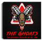 The GHOATS custom design #7. The Best Offence Is A Good Defense. Pool/Billiards. Square Canvas .75in Frame
