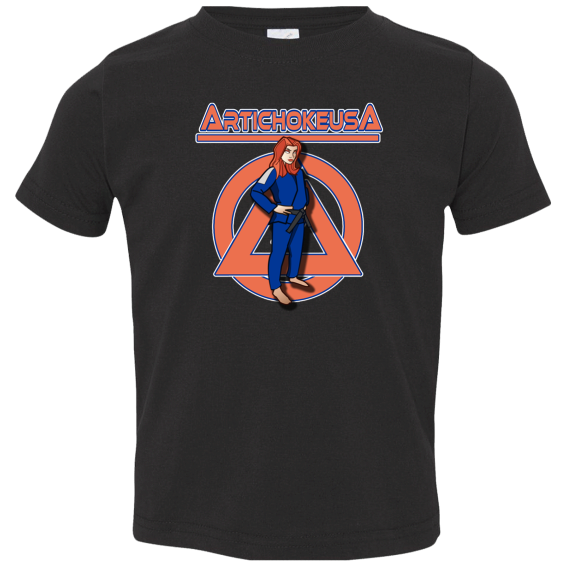 ArtichokeUSA Character and Font design. Let's Create Your Own Team Design Today. Amber. Toddler Jersey T-Shirt