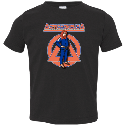 ArtichokeUSA Character and Font design. Let's Create Your Own Team Design Today. Amber. Toddler Jersey T-Shirt