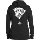 ArtichokeUSA Custom Design. Lemmy Kilmister "Ace of Spades" Tribute Fan Art Version 2 of 2. Ladies' Pullover Hooded Sweatshirt