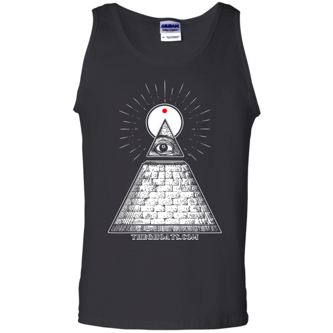 The GHOATS custom design #10. All Seeing Eye. 100% Cotton Tank Top