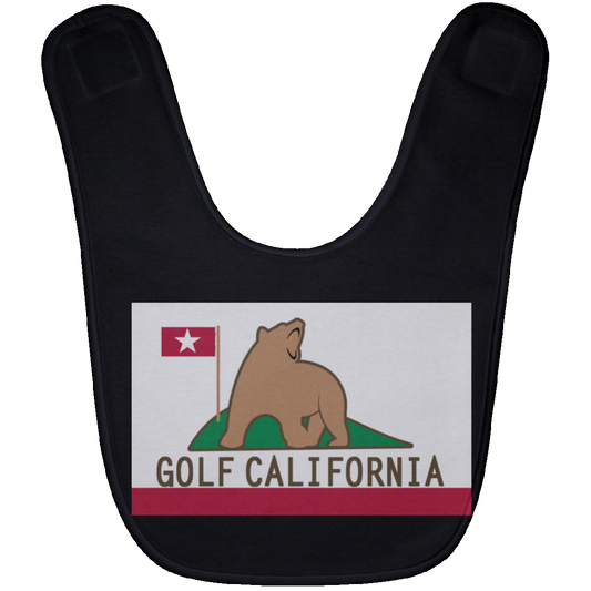 OPG Custom Design #14. Golf California. California State Flag. Baby Bib