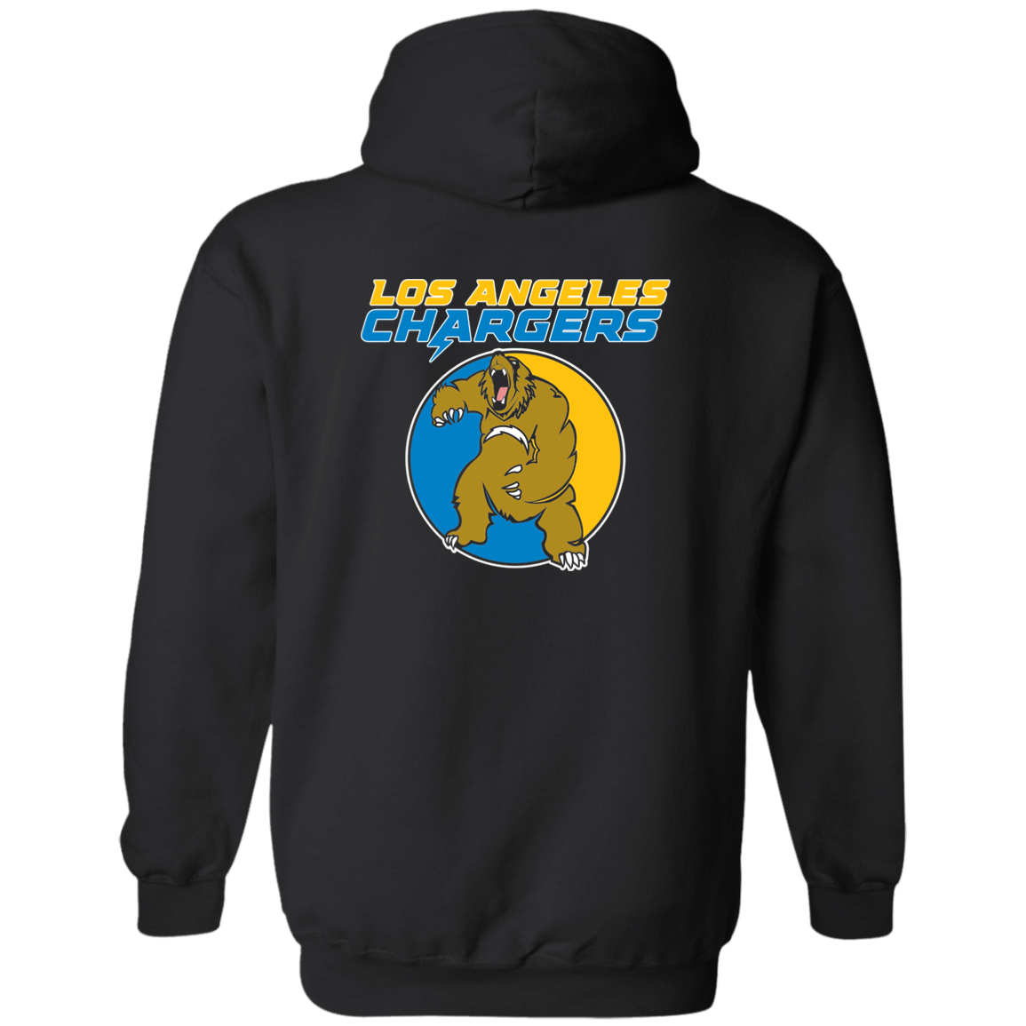 ArtichokeUSA Custom Design. Los Angeles Chargers Fan Art. Zip Up Hooded Sweatshirt