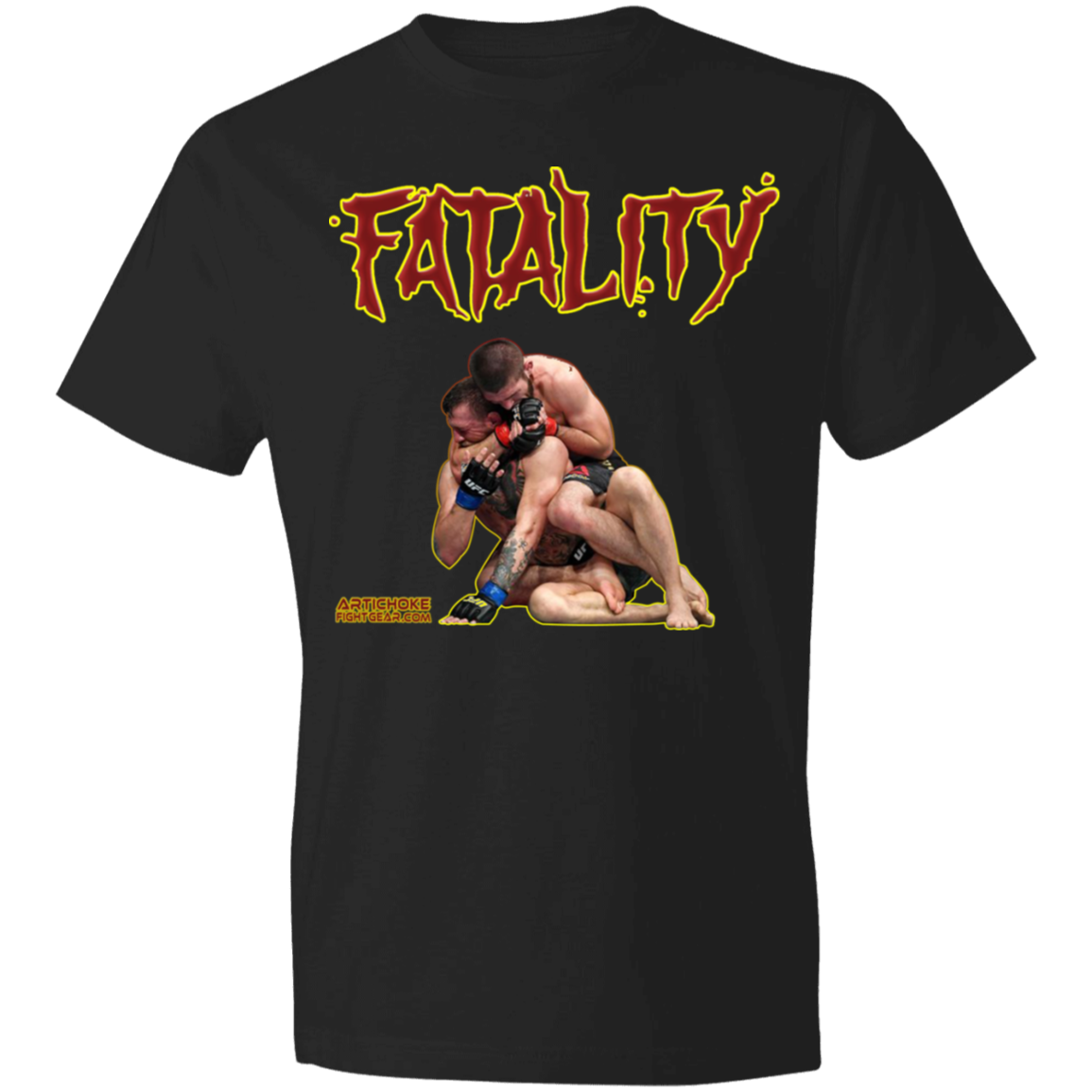 Artichoke Fight Gear Custom Design #21. FATLAITY! Pre-Shrunk 100% Combed Ringspun Cotton T-Shirt