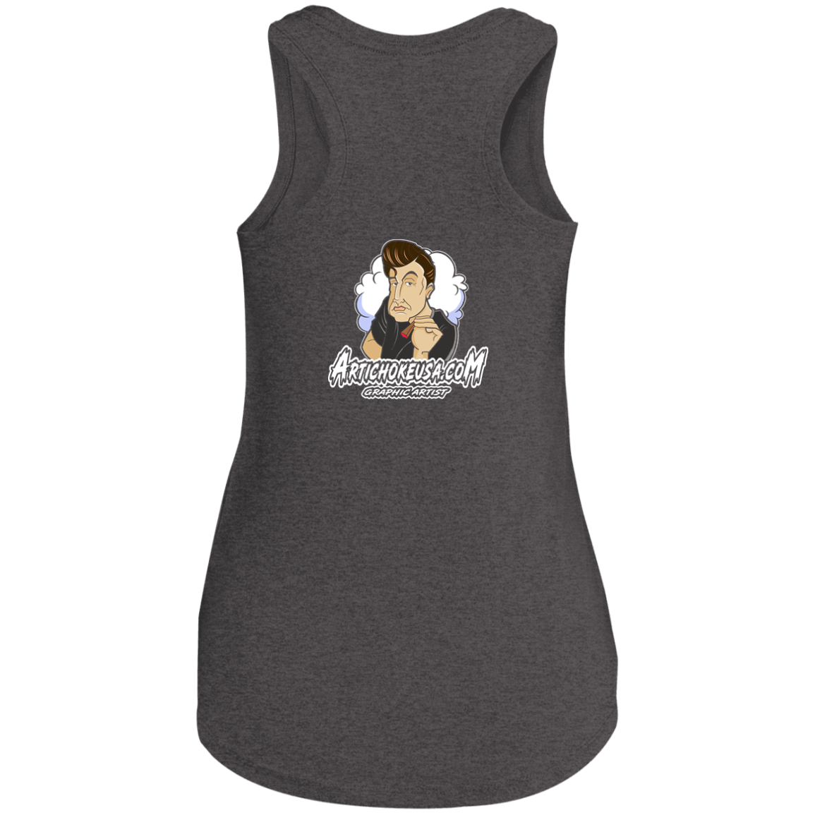 ArtichokeUSA Custom Design. Vaccinated AF (and fine). Ladies' Tri Racerback Tank