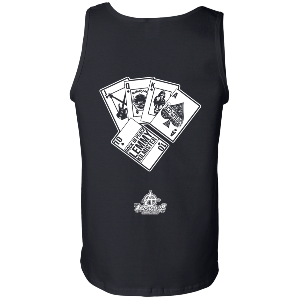 ArtichokeUSA Custom Design. Lemmy Kilmister "Ace of Spades" Tribute Fan Art Version 2 of 2. 100% Cotton Tank Top
