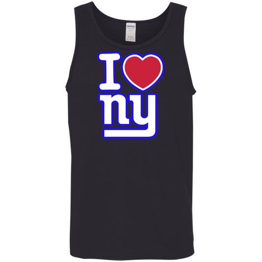 ArtichokeUSA Custom Design. I heart New York Giants. NY Giants Football Fan Art. Cotton Tank Top 5.3 oz.
