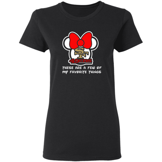 ArtichokeUSA Custom Design #51. These are a few of my favorite things. SF 49ers/Hello Kitty/Mickey Mouse Fan Art. Ladies' Basic 100% Cotton T-Shirt