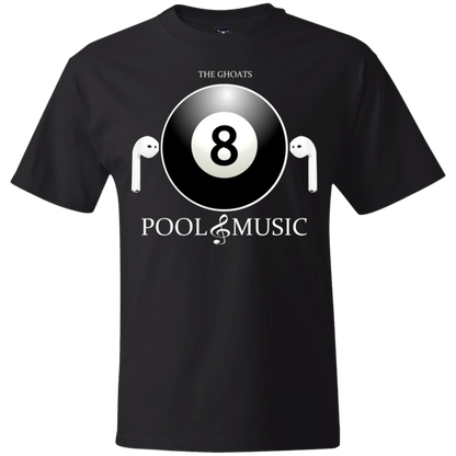 The GHOATS Custom Design. #19 Pool & Music. Heavy Cotton T-Shirt
